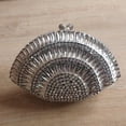 thumbnail image 5 of XIYUAN, la última cartera femenina, bolso de mano con diamantes, diseño de lujo, bolsos de mano para bodas, fiestas, diamantes de imitación, bolsos de mano plateados para el día, bolsos de noche, 5 of 5