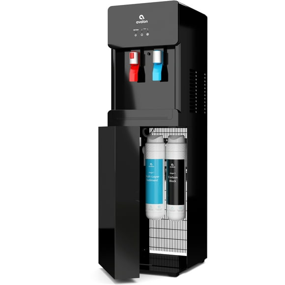 Avalon A7BOTTLELESSBLK Distributeur de Refroidisseur Sans Bouteille Autonettoyant Sans Contact – Eau Chaude et Froide avec Verrou de Sécurité pour Enfants, UL/Energy Star, Noir