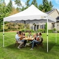 thumbnail image 3 of HOTEEL Canopy Tent 10x10 Pop Up Canopy, Easy Setup Canopy Tent with Sandbags, Stakes & Ropes, UPF 50+ Waterproof Outdoor Instant Portable Shelter for Party, Events, Vendor, White, 3 of 8