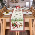 thumbnail image 2 of Newhomestyle Christmas Table Runner,Santa Claus Reindeer Christmas Table Runner Decor for Party Decor 13x72inch, 2 of 6