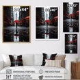 thumbnail image 4 of Designart "New York City Rhythm in Monochrome Red and Grey II" Portrait Canvas Art Print, 4 of 5