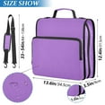 thumbnail image 3 of ALAZA Zipper Binder Purple Background 3 Ring Trapper Keeper File Folder Organizer Bag, 3 of 8