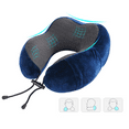 thumbnail image 2 of Almohada para el cuello en forma de U azul marino + bolsa de almacenamiento + tapones para los oídos + máscara para los ojos Xemadio YZY705-2, 2 of 4