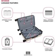 SwissGear 8020 Eclipse Hardside أمتعة قابلة للتوسيع مع عجلات دوارة ، كريم ، فحص كبير 27 بوصة