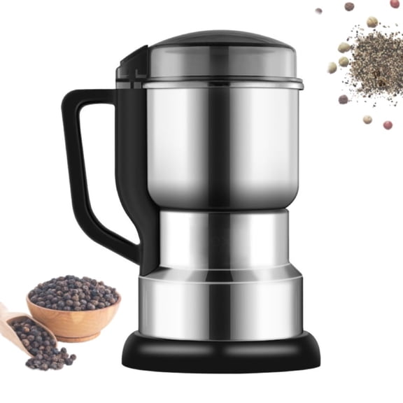 Electric Coffee & Spice Grinder, 400W 14oz Large Capacity with 304 Stainless Steel Blades, Fine Powder Grinder for Beans, Herbs, Grains, Nuts – Compact & Easy to Use