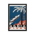 thumbnail image 4 of Steamship Adria to Fiume, 1936. Framed Vintage Travel Poster, 4 of 11