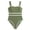 Green, variant on Girls Modest Swimsuit Summer One Piece Swimsuits Color Block Bathing Suit Contrast Trim Wide Straps Swimwear For Teens Girls, 7-14 Years