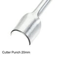 thumbnail image 4 of Half-Round Shaped Leather Cutter Punch 20mm Strap End Punch Tool 2 Pack, 4 of 6