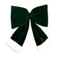 thumbnail image 3 of EWASWON Large Green Christmas Velvet Bow Ornament - Oversized Holiday Tree Decor, Festive Hanging Xmas Decoration for Home, 3 of 6