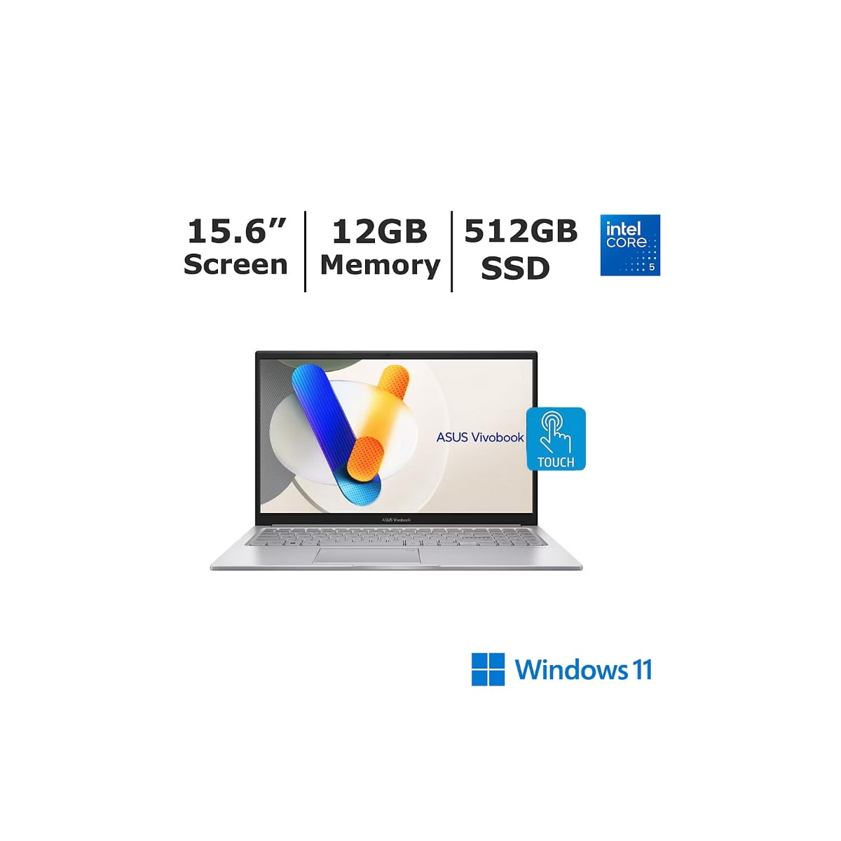 Asus Vivobook 15.6" FHD Touchscreen Laptop Core 5-120U 12GB 512GB SSD F1504VAP-BS54T