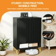 thumbnail image 2 of Craftian 5-Tier Shoe Cabinet with Adjustable Shelves, Metal Shoe Organizer with Doors, Black, 2 of 8