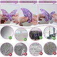 thumbnail image 6 of 60 Pcs 3D Sequined Purple Butterfly Wall Decor Stickers, 5 Styles 3 Sizes, Holographic Butterfly Decor for Dorm Room & Wedding Party Birthday Decor, 6 of 6