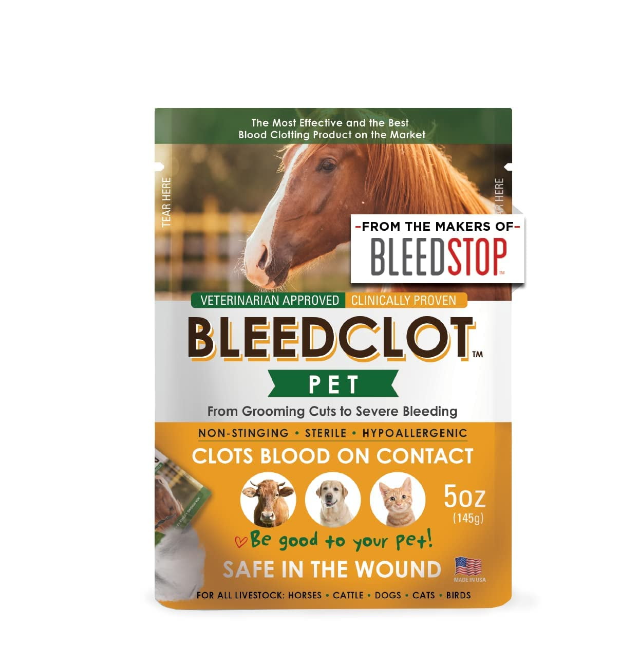 BleedClot Pet First Aid Blood Clotting Powder The Best for All