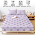 thumbnail image 5 of Full Size Fitted Sheet Set - Polka Dot 3 Piece Bedding Sets 16" Deep Pocket Fitted Sheet with 2 Pillowcases, Purple Modern Geometric Vintage Spots Brushed Microfiber Hotel Luxury Bed Sheets, 5 of 9