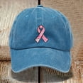 thumbnail image 1 of Chapeau Imprimé en Coton Lavé Bleu à Moins de 10$, Casquette de Baseball Rétro Douce, 1 of 3