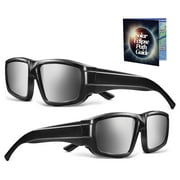 Solar Eclipse Glasses 2 pack 2024 CE and ISO Certified Safe Shades for Direct Sun Viewing - Solar Filters Glasses with Solar Safe Filter Technology - NASA Approved 2024