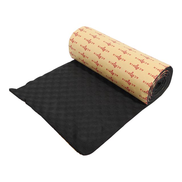 5.5 Cuadrados Pies Coche Calor Resistente Ola Espuma Amortiguador 41x20 Negro - Paquete de 1