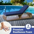 thumbnail image 5 of Chaise Lounge Cushions Outdoor, Waterproof Lounge Chair Cushion, 80x 26x 3 Inch Outdoor Chair Cushions with Ties, High-Density Foam Patio Lounge Chair Pads for Lawn, Pool & Beach, Navy, 5 of 7