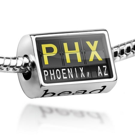 Bead PHX Airport Code for Phoenix, AZ Charm Fits All European