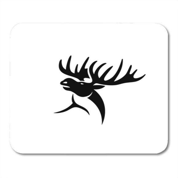 NUDECOR Reindeer Moose Bull Elk Big Deer Male White Mousepad Mouse Pad Mouse Mat 9x10 inch