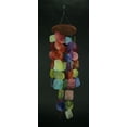 thumbnail image 2 of Enchanting Multicolor Capiz Shell Hanging Wind Chime - Vibrant Outdoor Decor for Garden, Patio, and Yard - Crafted with Dyed Shells - Measures 26 Inches Long, 2 of 3