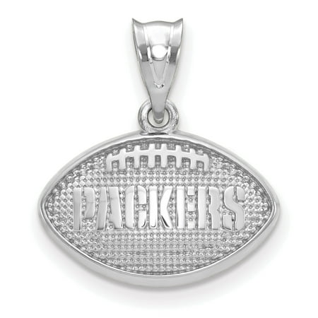 Green Bay Packers Pendant - Green Bay Packers Sterling Silver Football Pendant - No Size