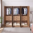 thumbnail image 5 of Lee Wardrobe Closet 2.0 from Engineered Wood in Golden Brown - Set of 3, 5 of 16