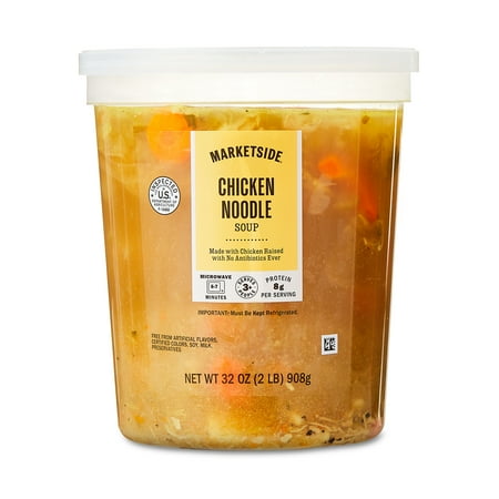 Marketside Chicken Noodle Soup, Fresh Deli Soup, 32 oz Cup