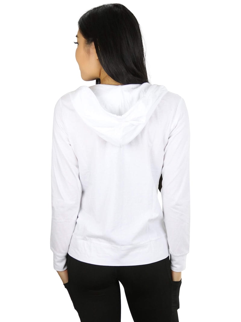 ToBeInStyle Women's Long Sleeve Zip-Up Hoodie — Terry Fabric, Kangaroo Pocket, Drawstring Hood, 100% Cotton