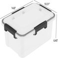 12 Quart Clear Latching Bin Plastic Pet Food Bins 6 Packs