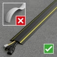 thumbnail image 6 of D-Line Black/Yellow Floor Cable Protector, 1.18x0.39in Cord Cavity, 30ft Length, 6 of 6