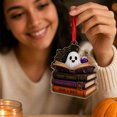thumbnail image 5 of Qiulaii Reading Ghost Acrylic Suncatcher Cute Halloween Hanging Ornament Window Decor Spooky Holiday Keepsake Gift for Halloween Home Decor, (B), 5 of 6