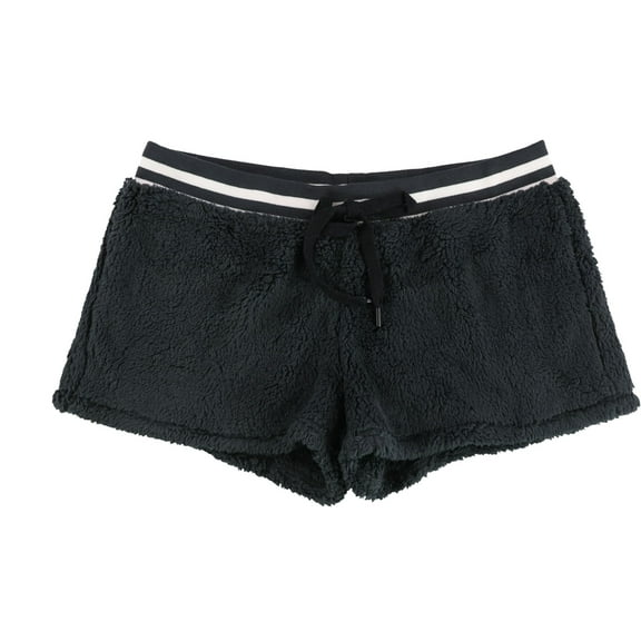 P.J. Salvage Womens Sherpa Pajama Shorts, Black, Small