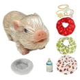 thumbnail image 3 of Muñeco de cerdo realista perfecl de silicona mini cerdito con accesorios, 3 of 8