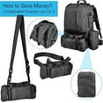 thumbnail image 3 of ‌75L Large Tactical Backpack - Multi-Compartment Rucksack for Outdoor Gear (Black Python)‌, 3 of 7