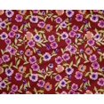 thumbnail image 4 of oneOone Polyester Lycra Maroon Fabric Leaves & Flowers Floral Craft Projects Decor Fabric Printed By The Yard 56 Inch Wide, 4 of 4
