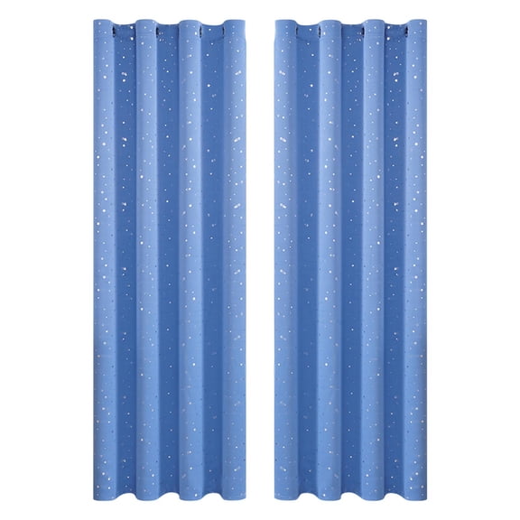 Beautynvta Blackout Curtains for Bedroom, Room Darkening Window Drapes with Grommet for Living Room, Insulated Thermal Light Blocking Curtains, Sky Blue
