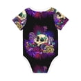 thumbnail image 5 of Balery Mushrooms and Skull Pattern Baby Climbing Clothes Infant Bodysuit Cute Infant Bodysuit Baby Romper-12 Months, 5 of 7