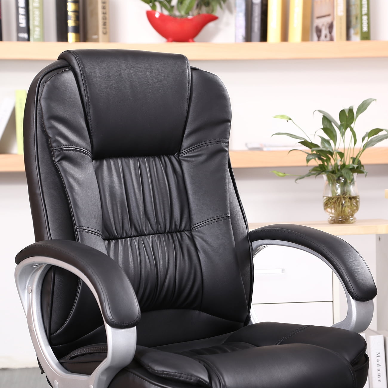 Belleze Ergonomic Office Pu Leather Chair Executive Computer Belleze Ergonomic Office Pu Leather Chair Executive Computer Hydraulic White Brown Black Com