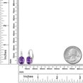 thumbnail image 4 of Gem Stone King 6.40 Ct Oval Purple Amethyst 925 Sterling Silver Earrings, 4 of 5