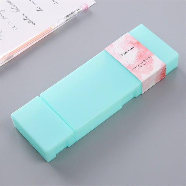 Estuche de Papelería Pure Color Personality Macaron Color, Estuche Creativo para Lápices de Colores Dulces para Estudiantes