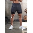 thumbnail image 4 of Pantalones cortos deportivos para hombre, pantalones cortos para correr 2 en 1, pantalones cortos deportivos para correr, fitness, 4 of 7