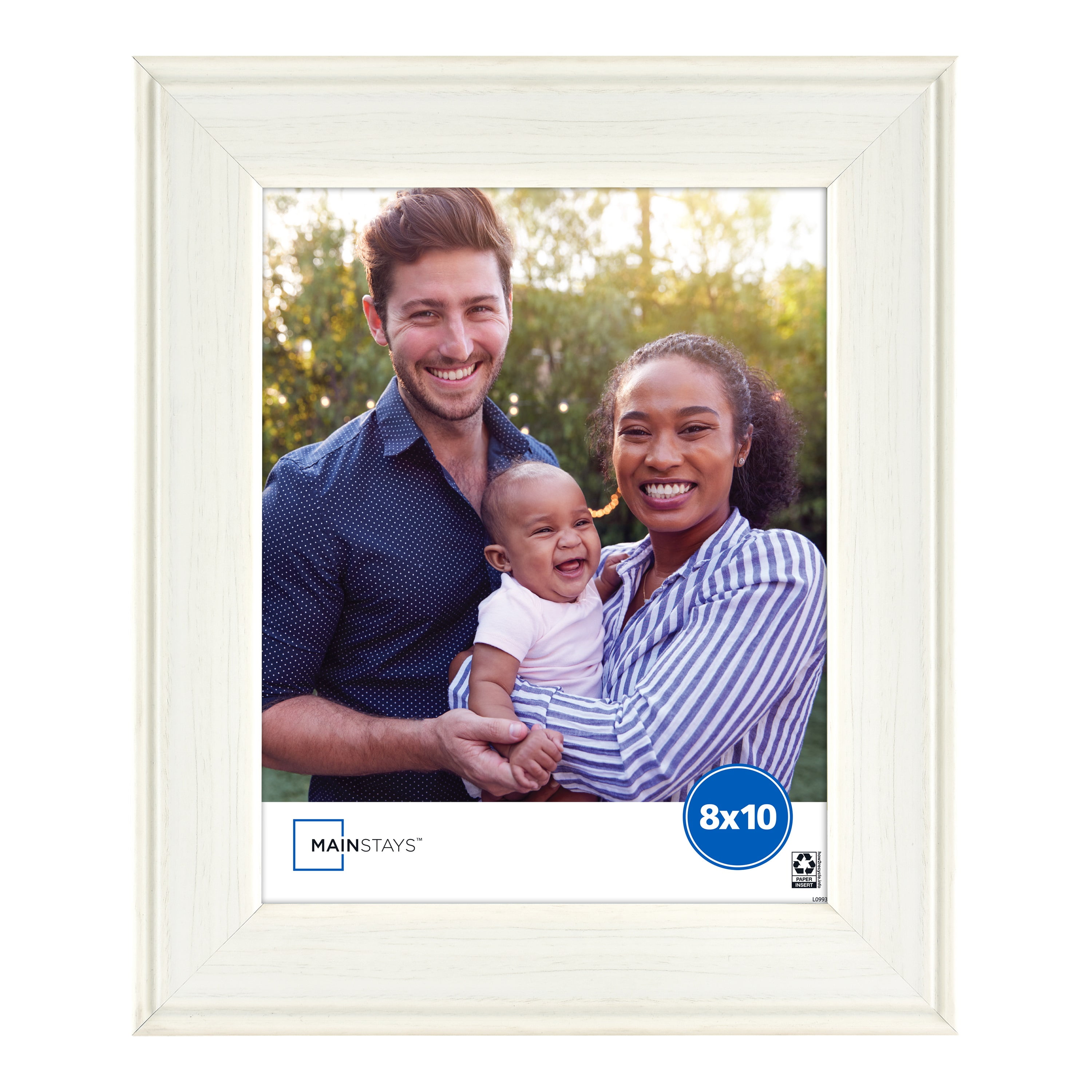 (2 pack) Mainstays – 8x10 Picture Frame – White Rustic Tabletop Photo Frame
