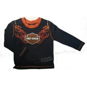 Harley-Davidson Toddler Boy's Long Sleeve Flame T-Shirt 3T