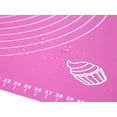 thumbnail image 2 of Silicone Baking Mat for Rolling Pastry Dough with Measurements, 25.6 x 17.7 BPA Free Non stick and Non Slip Pink Table Sheet Baking Supplies for Bake Pizza Cake, 2 of 5