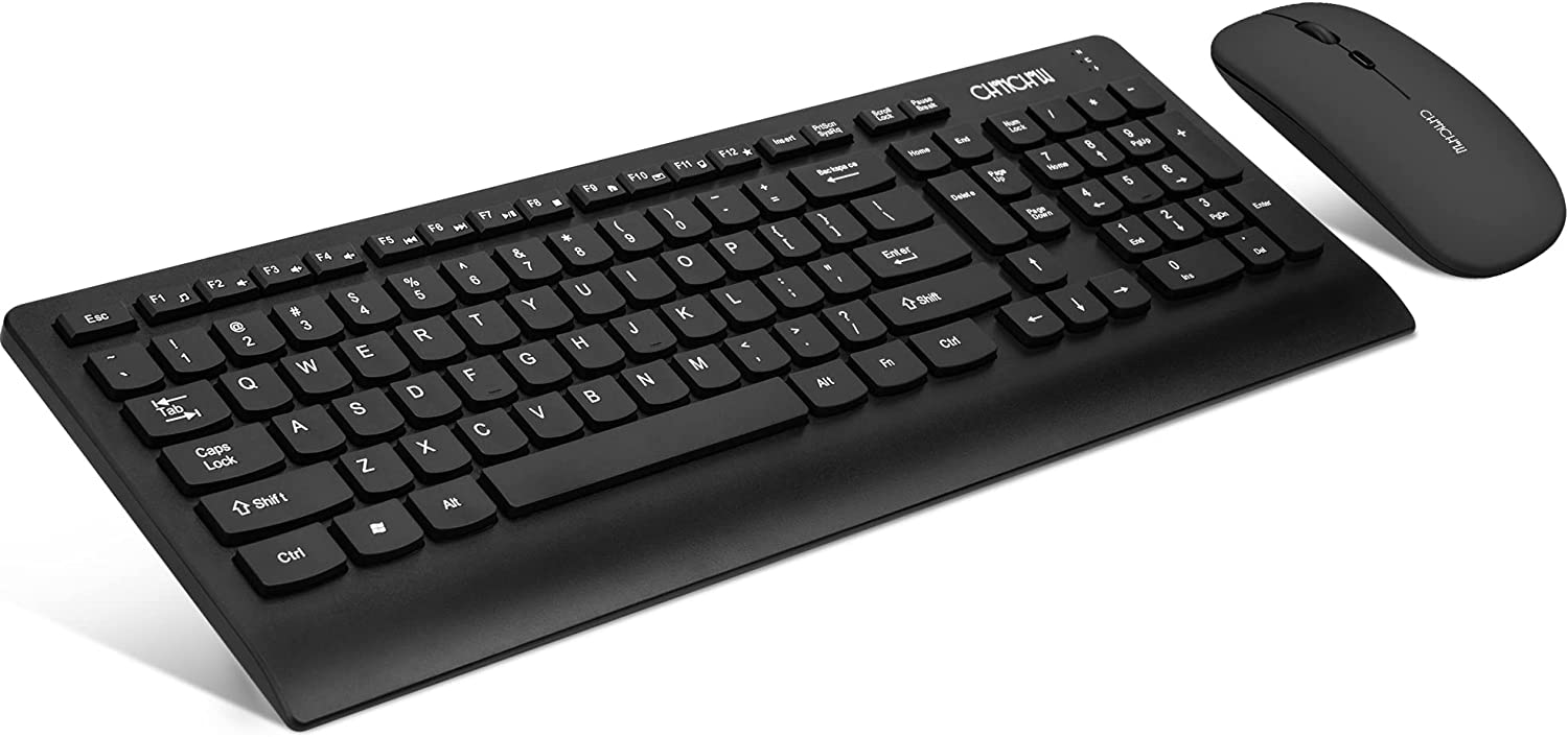 Rechargeable Wireless Keyboard and Mouse Combo,2.4GHz Cordless Keyboard
