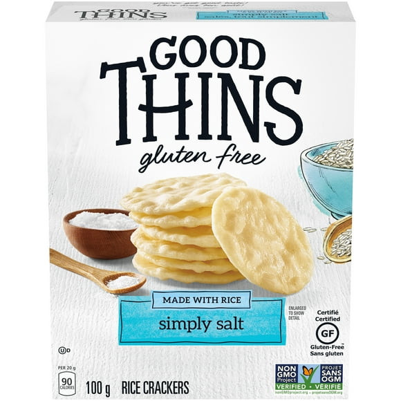Good Thins Rice Simply Salt Gluten Free Snacking Crackers, 100 g