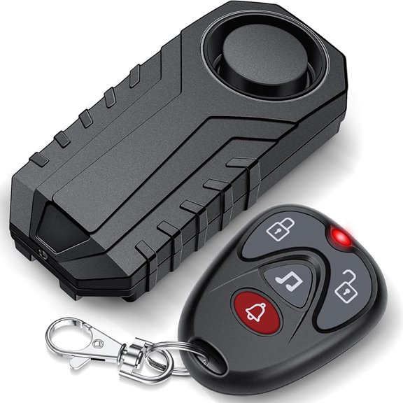 113dB Loud Anti Theft Vibration Sensor Alarm Systems for Electric Bike Motorcycle Golf Car Trailer Mailbox Garage Door Waterproof Home Security Bike Accessories Bike Alarm with Remote