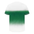 thumbnail image 5 of DDAPJ pyju Men Gradient Baseball Shirts Short Sleeve Button Down Tops Stylish Casual Streetwear Blouse Sport Outfit Army Green M, 5 of 6