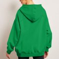 thumbnail image 4 of GaThRRgYP Plus Size Tops for Women,Womens Tops Trendy,Women's Casual Solid Color Long Sleeve Zipper Pullover Hooded Tops With Pocket, 4 of 6
